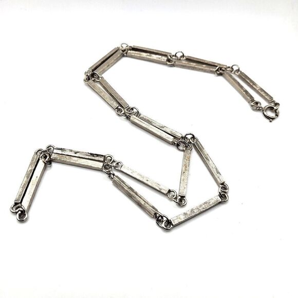 Vintage 90s Bar Chain Necklace Spring Ring 29 in - Picture 6 of 6